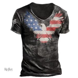 T-shirt vintage pour homme en style américain