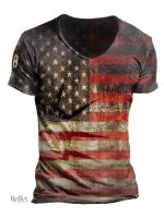 T-shirt homme avec motif vintage américain