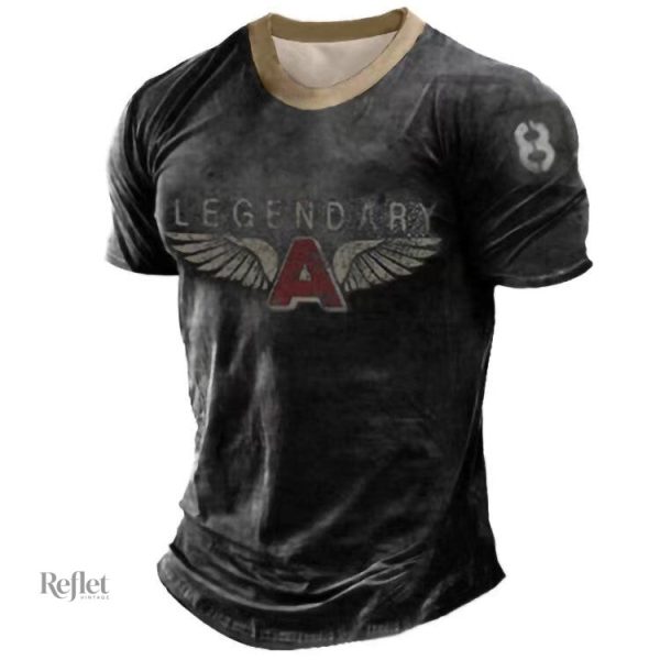T-shirt homme vintage, design américain unique