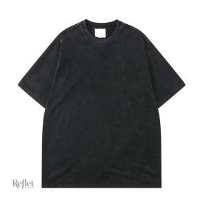T-shirt homme noir vintage uni