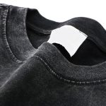 T-shirt uni vintage pour homme noir