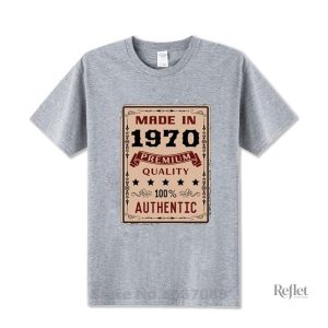 T-shirt vintage homme 1971 en coton confortable