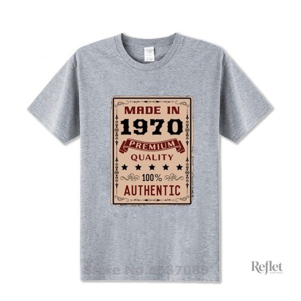T-shirt vintage homme 1971 en coton confortable