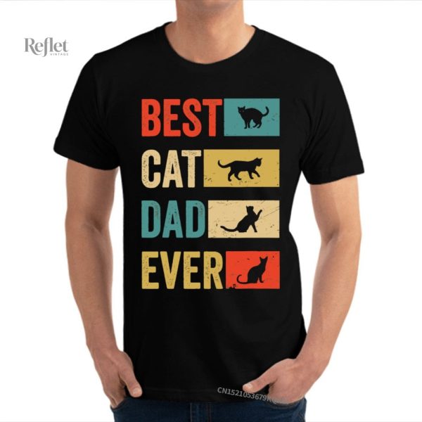 T-shirt homme graphique chat au look rétro