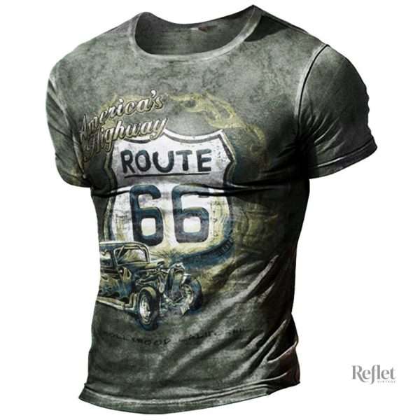 T-shirt vintage pour homme, couleur usée