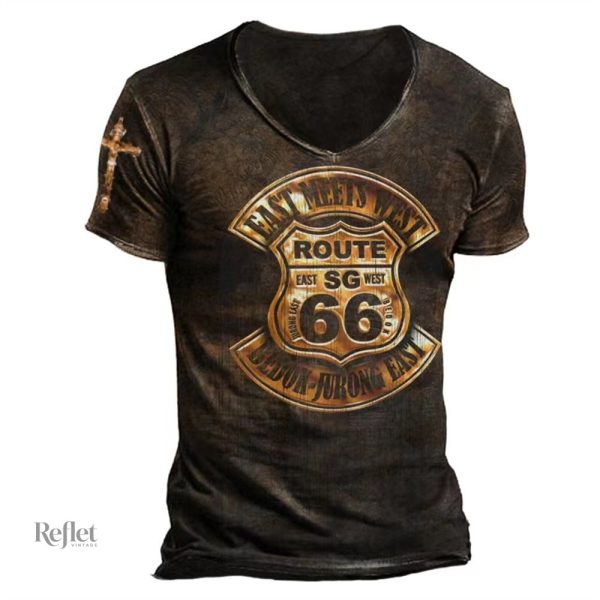 T-shirt homme délavé, style décontracté
