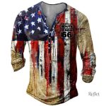 T-shirt vintage avec motif militaire