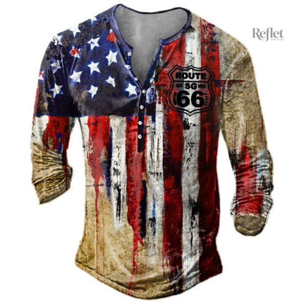 T-shirt militaire pour homme en coton