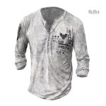 T-shirt vintage avec détails militaires
