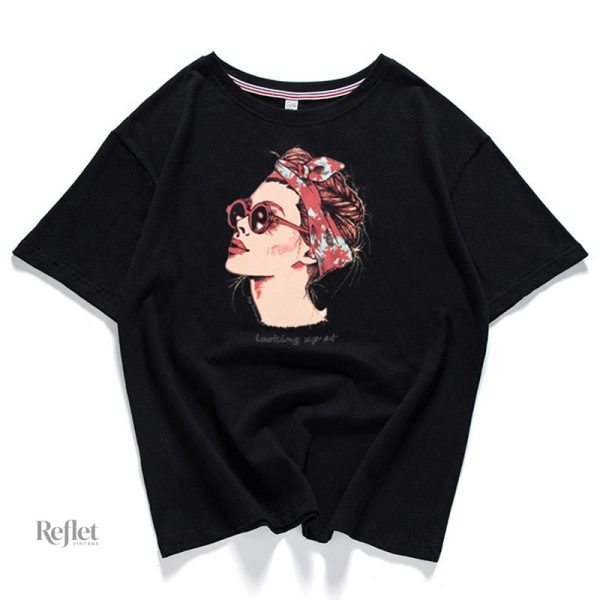 t-shirt-imprime-femme-vintage-1 T-shirt vintage femme imprimé