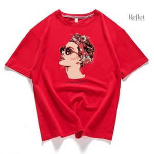 T-shirt féminin au style rétro