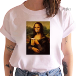 T-shirt vintage imprimé pour femme élégant et décontracté