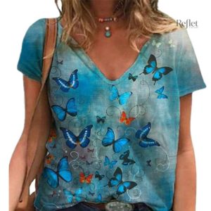 T Shirt femme au design rétro large