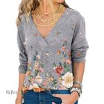T-Shirt long pour femme au style vintage