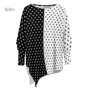 T-Shirt Vintage Femme à pois élégant et intemporel
