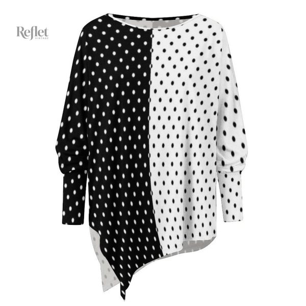 t-shirt-pois-vintage-femme-1 T-Shirt Vintage Femme à pois élégant et intemporel