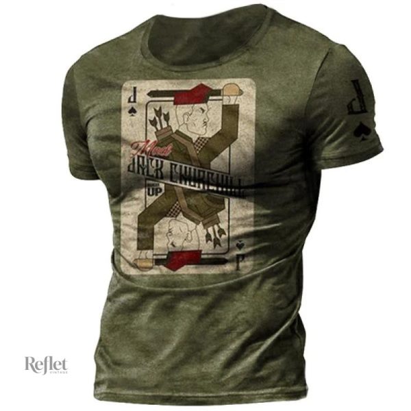 t-shirt-raz-du-cou-vintage-homme-1 T-shirt vintage homme en coton doux