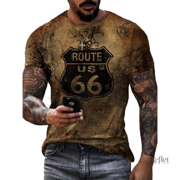 T-shirt homme au look vintage décontracté