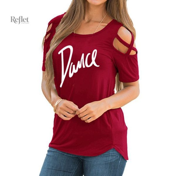 T shirt femme à motifs rétro pour l'été