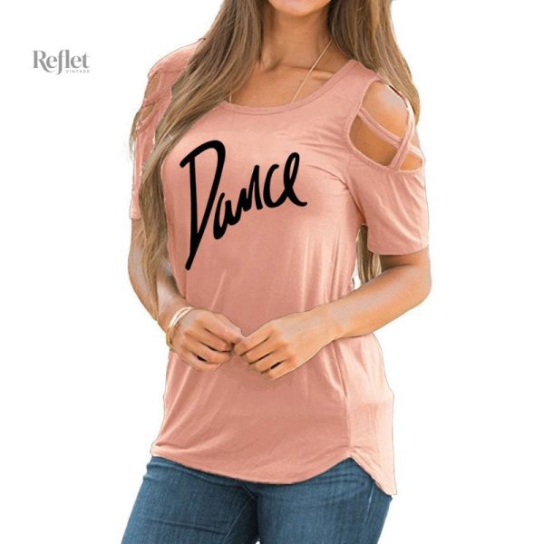 T shirt vintage à motif unique pour femme