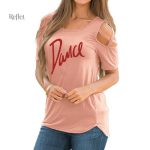 T shirt femme vintage à impression artistique