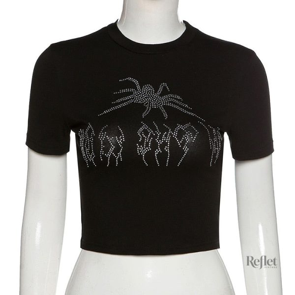 T-shirt femme rouge avec un design classique