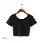 T-shirt rétro pour femmes, couleur rouge