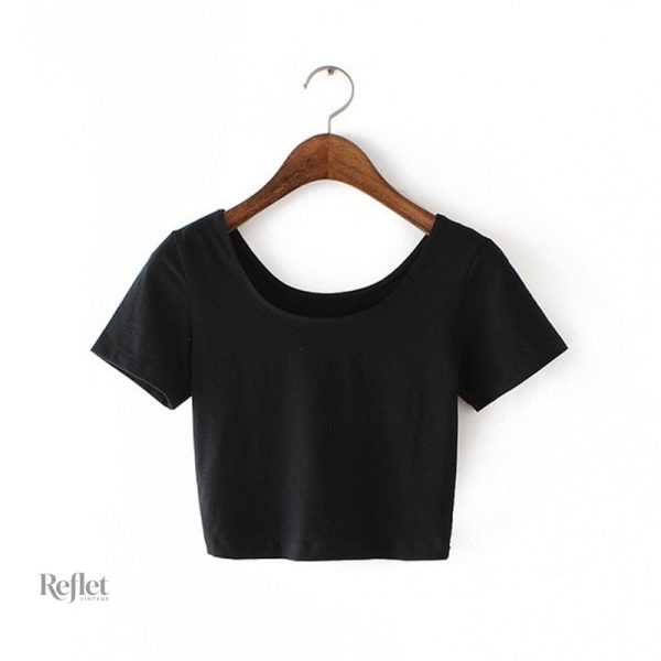 T-shirt rétro pour femmes, couleur rouge