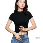 T-shirt basique au style vintage pour femme
