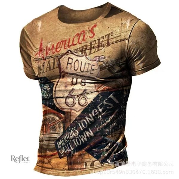 T-shirt tendance vintage pour hommes