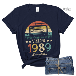 T Shirt Vintage Femme 1989 en style rétro