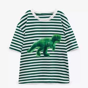 T-shirt Vintage Américain Femme en style décontracté