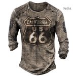 T-shirt vintage col rond pour homme