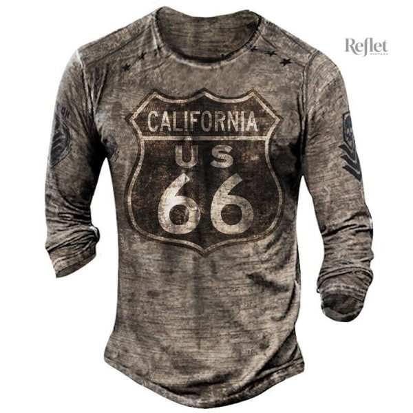 t-shirt-vintage-col-rond-homme-1 T-shirt vintage col rond pour homme