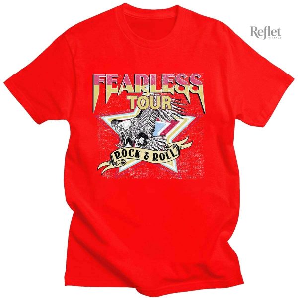 T shirt femme rock avec coupe décontractée