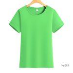 T Shirt Vintage Femme Vert en coton doux et léger