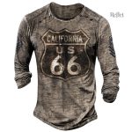 T-shirt homme rétro avec manches trois quarts, look tendance