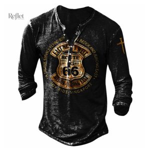 T-shirt long manches homme style vintage moto