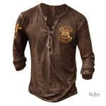T-shirt homme en coton au design moto ancien