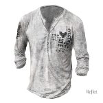 T-shirt vintage avec motif moto pour homme