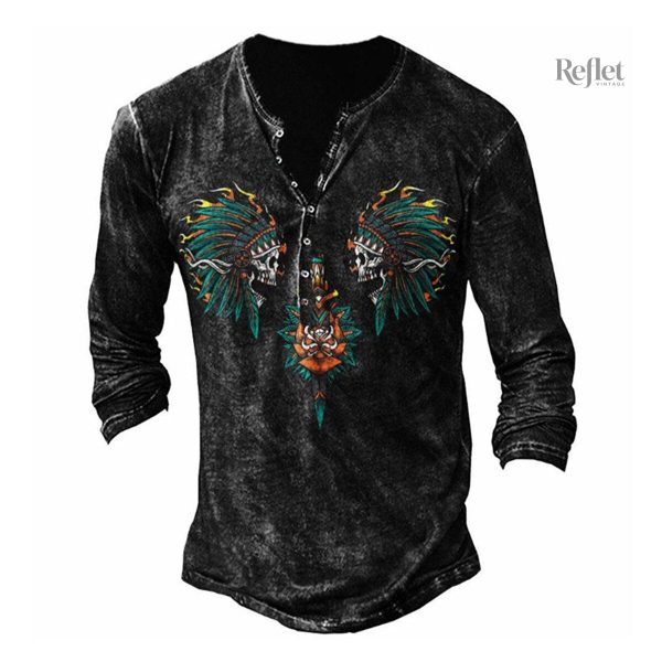 Haut rétro pour homme, inspiration moto vintage