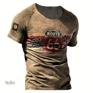 T-shirt homme vintage au design inspiré des motos