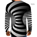 T-shirt noir à imprimé vintage pour hommes