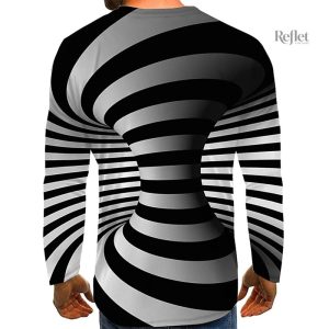 T-shirt noir à imprimé vintage pour hommes