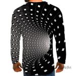 T-shirt homme style rétro noir avec impressions