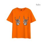 T-shirt rétro pour femmes, ambiance rock