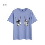 T-shirt décontracté femme, esprit vintage rock