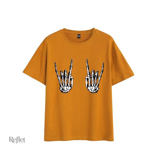 T-shirt rétro femme avec motifs rock