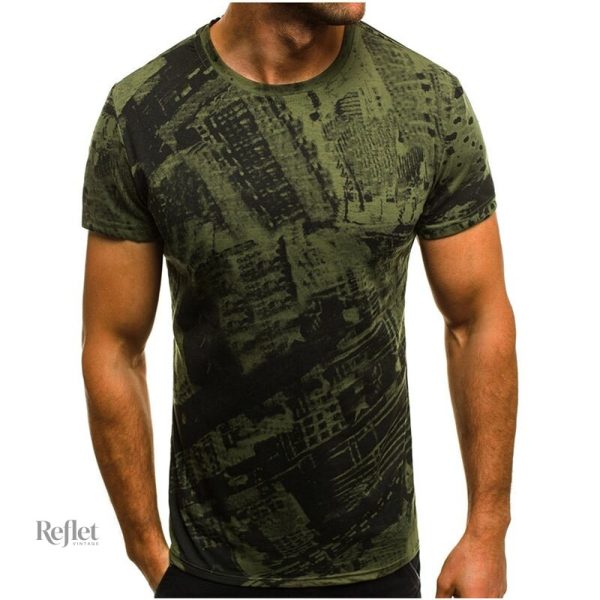 t-shirt-vintage-vert-homme-1 T-shirt vintage vert homme