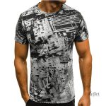 T-shirt vert style rétro pour homme
